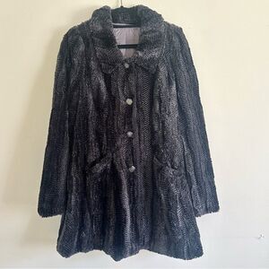 Free People Grey Faux Fur Coat